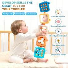 Busy Board For 1 Year Old, Travel Toysfor Toddler 1-3 On Plane Car, MontessoriBusy Board Busy Cube, Toys For 1 YearOld Boy Girl, Valentine Gifts For Kids - Multicolor - View 3