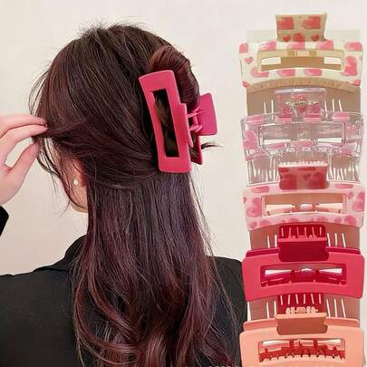 1/5/10 piezas Pasadores de pelo cuadrados multicolor, regalo lindo para niñas, adecuado para uso diario casual, todas las estaciones