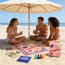 Portable Romantic Couple Card Game, Multi-Player Party Card Game - Pink - View 4