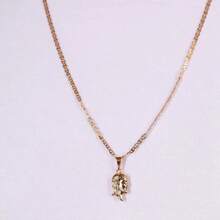 Corrente Tampa  de Latinha 2mm + Pingente - Banho Ouro 18k - Dourado - Visão 2