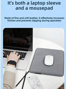 Ant Cloth 2-In-1 Laptop Sleeve & Mouse Pad, Portable Anti-Slip Design Fits 13-15.4 Inch Laptops (Daily Use Must-Have) - Grey - View 8