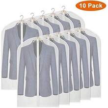 COMINGFIT Bolsa de ropa transparente Bolsas de traje Traje de 40 pulgadas con cremallera para almacenamiento PEVA transpirable lavable para abrigo vestido de armario para guardar ropa --- Paquete de 10 60cm * 100cm - Por supuesto - Ver 7