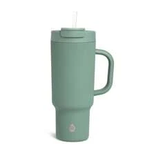 40-Ounce Stainless Steel Tumbler With Built-In Straw In Sage Color - Multicolor - View 2