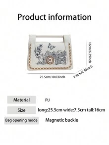 2026 New Autumn/Winter High-End Retro Chic Flap Handbag, Sophisticated Chinese-Style Hardware Design, Embroidered Flap Shoulder Bag, Versatile Large Capacity Women Tote Bag For Commuting - Multicolor - View 3