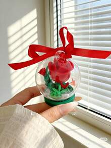 Decoração Doméstica DIY com Flores Preservadas, Acompanha Fitas, 2 Opções de Exibição - Sobre a Mesa ou Pendurado, Ideia de Presente Multifuncional e Original, Arranjo Floral Artificial em Vaso, Adequado para Feriados, Dia dos Namorados, Dia das Mães, Natal, Dia dos Pais, Decoração de Mesa, Ano Novo - Multicolorido - Visão 13
