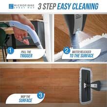 Microfibre Noodle Edge Pad Spray Mop - Deluxe Large Tank Comfort Handle Trigger Spray - Default - View 3