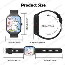 Reloj inteligente de moda para niños 2026, compatible con múltiples idiomas, llamadas inalámbricas, recordatorio de mensajes, registro de actividad infantil, adecuado como regalo de cumpleaños o escolar - Multicolor - Ver 8