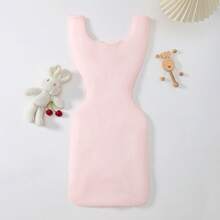 1pc Newborn Baby Girl Cute Rabbit & Cherry Print 3D Sleeping Bag, 1.5 Tog, Comfortable & Skin-Friendly, Suitable For Spring/Summer, Ideal Home Accessory For Adorable Infants - Pink - View 2