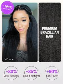 MEGALOOK Fashionable Fluffy Long Hair Natural Looking Human Lace Wig - SNatural - View 8