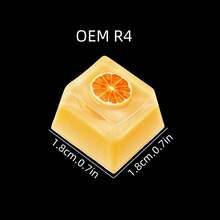 1pc Strawberry Jelly Pudding Keycap, Resin Keycap For Mechanical Keyboard. Each Press Is A Craving For Delicious Food And A Release Of Stress. - Multicolor - View 4