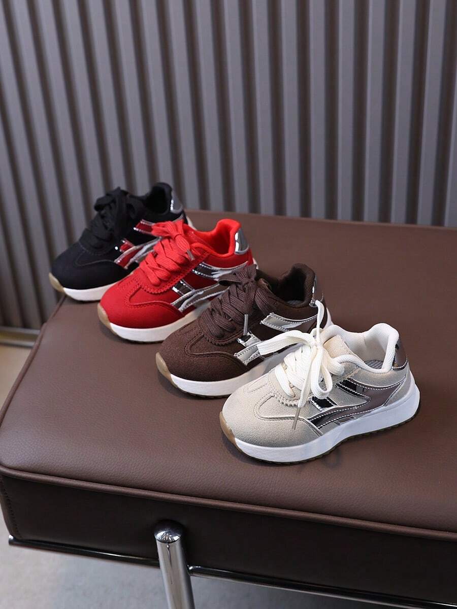 1双儿童经典户外运动鞋,休闲跑步鞋,适合春秋季穿着 - 紅色 - 查看 1