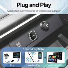 2-In-1 Wireless CarPlay & Android Auto Adapter – Plug & Play Dongle Converts Wired To Wireless, Fast Auto-Connect, No Lag, Compact Design Compatible With Iphone & Android - Black - View 10