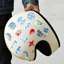 50张医疗主题贴纸，美观实用，可用于剪贴簿、日记本、笔记本电脑、保险杠、滑板、水瓶、电脑、手机、贺卡、相册、家具等装饰。 - 彩色 - 查看 6