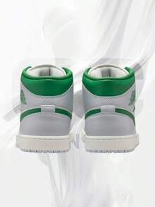 Jordan 1 Mid White Pure Platinum Pine Green– Men's Lifestyle Sneakers – Shoes For Man -Vintage-Spring & Summer-Inspired Running Shoes, Shock-Absorbing Comfort, Gym To Streetwear Casual Wear-Easter Gift–DQ8426 142 - Trắng Summit/Bạch Kim Tinh Khiết/Màu Sail/Xanh Lá Thông - Xem 4