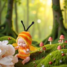 可爱4.33英寸仿真重生娃娃玩具，迷你萌萌睡着的儿童系列娃娃，卡通动物玩具，适合儿童生日礼物，激发想象力的玩具 | 奇趣玩具设计 | 柔软材质 - 彩色 - 查看 6