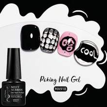 MEET ACROSS 7ml 波浪纹印花凝胶套装 - 蕾丝镂空图案 3D 美甲凝胶，需搭配印花底胶使用，适用于美甲沙龙和 DIY 美甲设计。 - 彩色 - 查看 10