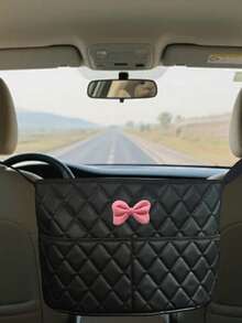 1pc Car Seat Back Storage Net Bag, Hanging Vehicle Organizer Pocket - A - View 13