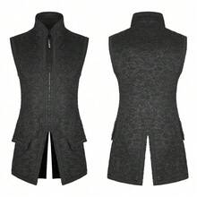 Men Cosplay Clothing - 24178 Vampire Jacquard Vest (Black) - View 1