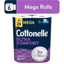 Cottonelle Ultra Comfort Toilet Paper | 6 Mega Rolls, 2-Ply, Plush & Highly Absorbent - 1 - 查看 2
