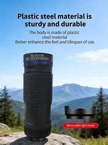 36X Zoom Lens For Smartphone, Suitable For Mobile Phone Camera, Microscope Lens For Smartphone - Black - View 4