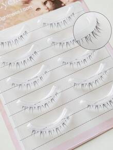 5 Pairs Transparent Stem False Eyelashes, Can Be Trimmed, Looking, Korean Eyelash Style, Reusable - Natural Short Lashes - View 6