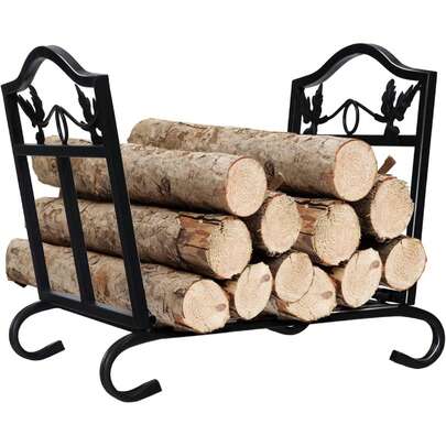 Portable Firewood Rack, Folding Heavy Duty Steel Log Storage Rack For Indoor & Outdoor, Lightweight Foldable Fire Wood Holder Stacker For Fireplace Stove Fire Pit