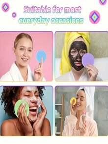 24 piezas de esponjas comprimidas de fibra natural, esponjas exfoliantes rosas sin fragancia diseñadas para piel sensible. Suaves y absorbentes, aptas para uso húmedo, excelentes para limpieza facial, exfoliación, eliminación de maquillaje y cuidado de spa. - Multicolor - Ver 7