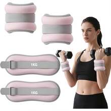 Polainas Para Tobillo, 2 Pcs Pesas Para Tobillos, Polainas para Muñecas, Pesas Para Muñecas y Tobillos Ajustables, Ankle Weights para Ara Ejercicio, Correrr, Caminar, Footing, Pilates - Negro - Ver 1