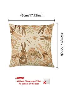 1条复活节兔子图案桌旗，复活节彩蛋图案家居装饰桌旗，复活节家居装饰，1条桌旗，4个餐垫，1个枕套，3种产品可选，家居装饰室内/室外派对用品，房间装饰。适用于复活节家居厨房装饰和活动派对装饰。 - 彩色 - 查看 15