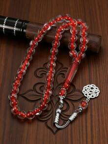 1 pieza Pulsera de cuentas de cristal transparente, accesorio decorativo adecuado para actividades religiosas como el canto y la adoración - Cuentas B - Ver 2