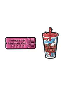 一套 Delulu 果汁珐琅徽章，卡通图案，通往 Delululand 的门票，胸针，翻领徽章，衣服趣味饰品，送给朋友的礼物 - 彩色 - 查看 12