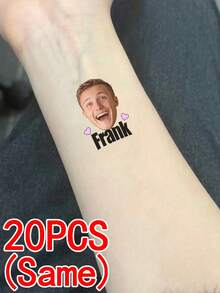 1/10/20/30/60pcs Customized Text & Portrait Human Pet Temporary Tattoo Stickers, Personalized Temporary Tattoos For Birthday Bachelorette Party, Custom Name Tattoo Stickers - Multicolor - View 15