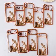 1个可定制防摔防震高清照片DIY设计硅胶镜头保护手机壳，兼容 17 Pro Max/16 Pro/15 Pro Max/14 Pro Max/13 Pro Max、Smart 5/7、A95/A18/A58/A74/A76/A95、F19、Moto G84/G54/G52、Galaxy A24/S24U/S23U/S22U/A14/A15/A54/A55、Y17s/Y20/Y27/Y35/Y36 - 橘色 - 查看 5