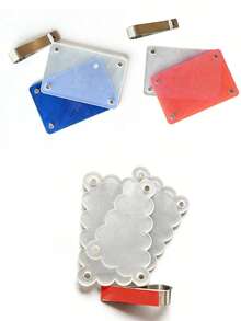 1 Set New Magnetic Photo Clips For Car Sun Visor, Universal Acrylic Refrigerator Magnets Transparent Magnetic Photo Frame, Car Sun Visor Photo Frame Clips, Personalized DIY Car Decor Photo Frame, Couple Gift, Pet Family Memorial Photo Frame Clips, Holiday Gift, Multiple Sizes Available, Suitable For Birthday, Valentine's Day, Party, Wedding Or Anniversary, Mother's Day, Thanksgiving, New Year, Easter, Sisters' Day, Singles Party, Etc. - Multicolor - View 6