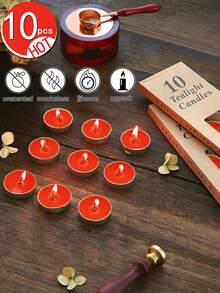 50pcs Red Smokeless Heart-Shaped Candles, White Tea Candles, Dripless And Long-Lasting Mini Heart Candles, Suitable For Room Decor, Dining Table Decor, Home Decor, Suitable For Holidays, Parties, Birthdays, Weddings And Dinners - one-size - View 14