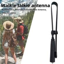 2根可折叠CS战术无线电天线，18.90英寸母头，适用于宝峰UV-5R、BF-888S、UV-16全功率UV、K5 UV、K6 UV等型号。 - 黑色 - 查看 2