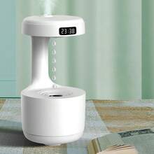 Humidificador antigravedad, nuevo humidificador ultrasónico con doble protección de apagado automático, gran capacidad para uso doméstico/oficina - Humidificador sin gravedad - blanco - Ver 8