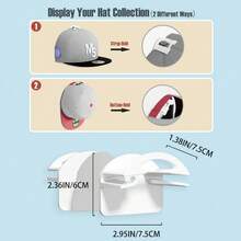 New Cap Hooks - Baseball Cap And Snapback Hat Storage Hooks - Adhesive Hat Hooks And Holder - Multicolor - View 3