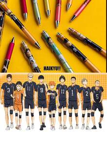 Crunchyroll 1 chiếc bút bi mực đen 0.5mm hình nhân vật hoạt hình "Haikyuu!!" chính hãng, hộp kín, nhân vật hoạt hình ngẫu nhiên, cầm thoải mái, quà tặng thích hợp cho gia đình và bạn bè. - Nhiều màu - Xem 1