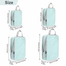 Set Of 4PCS Travel Compression Storage Bags Organizer Organiser In Suitcases Packing Cubes Luggage - Multicolor - View 1