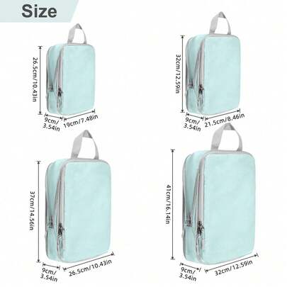 Set Of 4PCS Travel Compression Storage Bags Organizer Organiser In Suitcases Packing Cubes Luggage