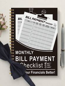 Trees 1PC 4-Year Money Saving Book, 112 Pages Of Monthly Bill Payment Checklist Tracker With Yearly Financial Goals, Bill Tracker & Monthly Overviews, 5.3" * 8.6", Work Home School Office Supplies - Monthly Bill Savings Book - View 2