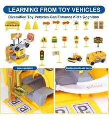 TendenciaPista Carros Coches Juguetes Nino Y Espacio Para GuardarCalidad premium - Amarillo - Ver 2
