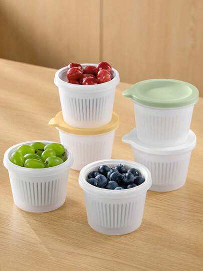 1个冰箱食品储物盒，水果保鲜盒，零食和谷物密封储物盒，户外午餐盒，蔬菜储物盒