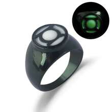 Anillo de Linterna Verde que brilla en la oscuridad, mercancía de la película de superhéroes poderosa, regalo perfecto para cumpleaños, vacaciones, Día de San Valentín, colección, Pascua, actividad manual, recuerdo de fiesta, fiesta infantil, interesante, regalo creativo para adolescentes - Multicolor - Ver 13
