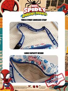 1 Pc Marvel Officially Licensed Spider-Man Pattern Fanny Pack,Multifunctional Sling Bag, Boys' Casual Crossbody Bag, Lightweight Adjustable Strap Chest Bag,Cartoon Coin Purse,Bum Bag, Ideal For Boy,Boy, Young Fans,Students, Perfect For Daily School Runs, Outdoor Play, Theme Park Visits, Holiday Trips, Sports ﻿ - Multicolor - View 10