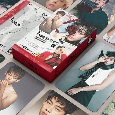 Ảnh chân dung cá nhân của V, có chữ ký của Jin Taehyung, tạp chí W Korea số tháng 9, đồ sưu tầm của ngôi sao Kpop, quà tặng cho album ảnh, quà Giáng sinh & sinh nhật.