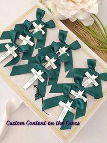 Customized Acrylic Cross Baptism Tag, Cross Baptism Gift Tag, Blessing Tag, Baptism Gift, Customized Baptism Name, Cute, Fun, Y2K Style, Unisex, Casual, Customized, Unique, Customized, Her, Friend, Suitable For Anniversary, Valentine's Day, Day, Housewarming, School Supplies, Back To School Season - Multicolor - View 3