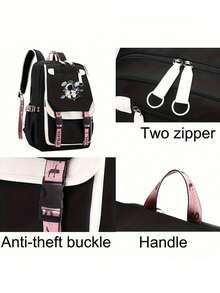 Leisure Multifunctional Lightweight Backpack Designed For Reading Newspapers By Astronauts, With Pink Plush Decoration, Simple, Fresh, Large Capacity, Lightweight Spine Protection Backpack, Lightweight Travel Backpack, Suitable For Daily Commuting And Travel Use, Perfect Holiday Gift Choice - one-size - View 5