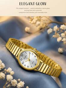 LIGE Fashion Ladies Casual Watch Waterproof Pointer Quartz Watch Elegant Business Watch - Gold - View 6